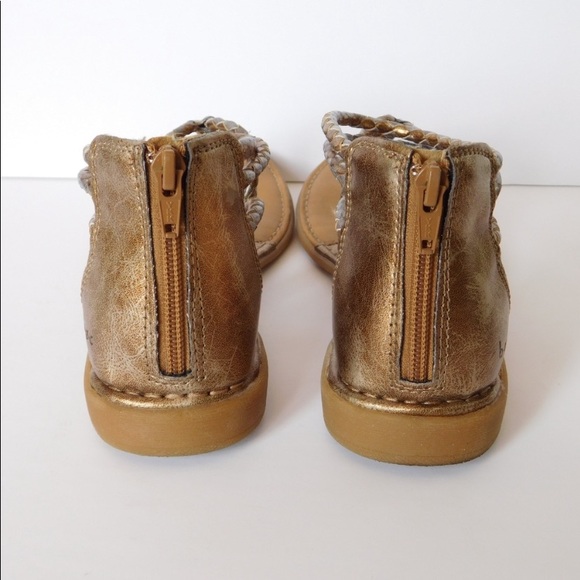 Born b.o.c. Bronze Gold Silver Strappy Braid Gladiator Sandals - Picture 5 of 8